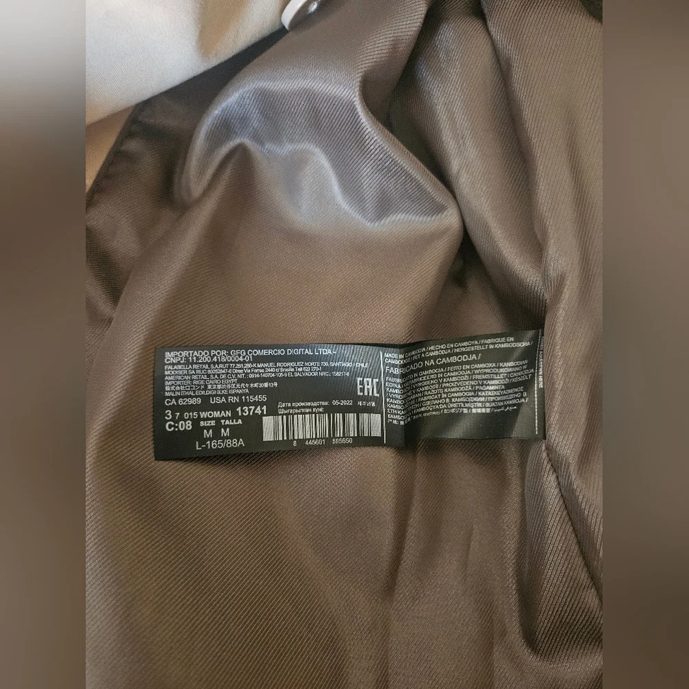 NWT Mango Double-Breasted Trench Coat Cream/Tan - Picture 7 of 16